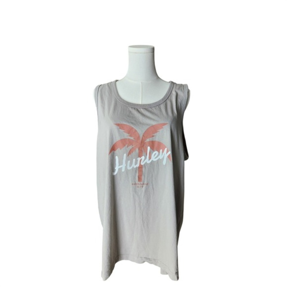 Hurley Tank Top Gray Palm Tree Graphic Established in 99 XL TG